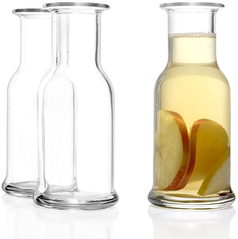 Stölzle Lausitz Stölzle Purity Series Top Glass Carafe, Water Carafe, Glasses, Spirit Carafe, Milk Carafe, in Country House Style, Break-resistant and Dishwasher Safe (250 ml / Set of 3)