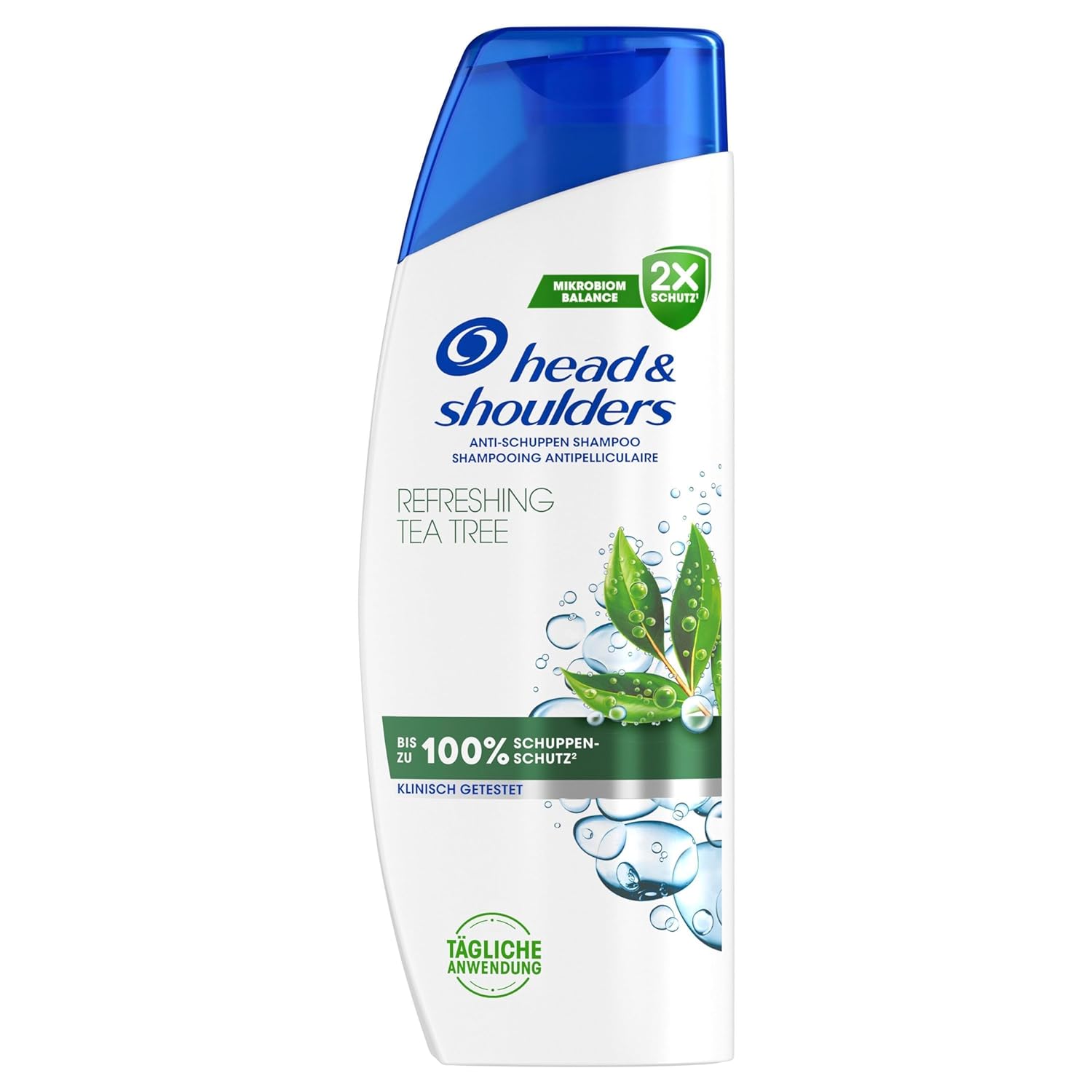 head&shoulders Head & Shoulders Refreshing Tea Tree Anti-Dandruff Shampoo 300 ml for Daily Use Up to 100% Dandruff Protection, Clinically Tested. For All Hair and Scalp Types. Clean fresh feeling