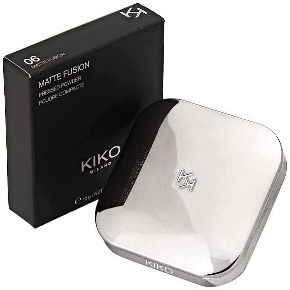KIKO Milano Matte Fusion Pressed Powder 06 | Compact Powder with Natural Matte Finish, ‎06 hazelnut