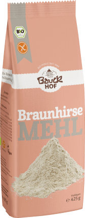 Bauckhof Flour, brown millet flour whole grain, gluten-free, 425 g