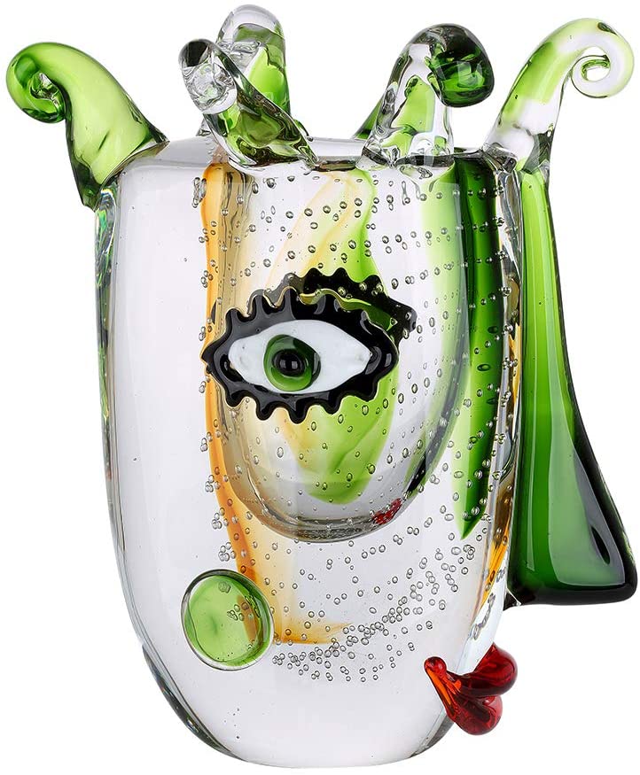GILDE GLAS ART Designer Vase – Handmade from Glass Height 31 cm