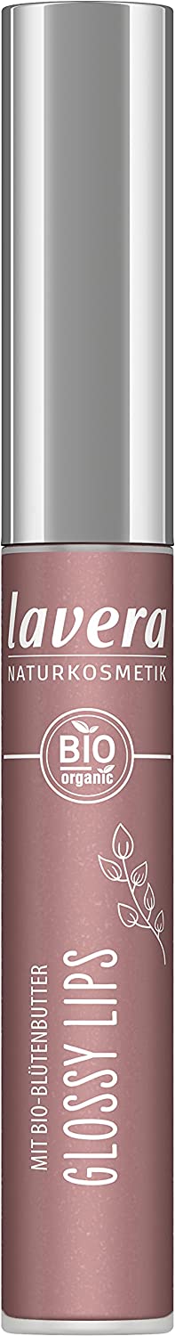 lavera Glossy Lips - Hazel Nude 03 - Lip Gloss - Gluten Free - Leaves a Ple, ‎nude