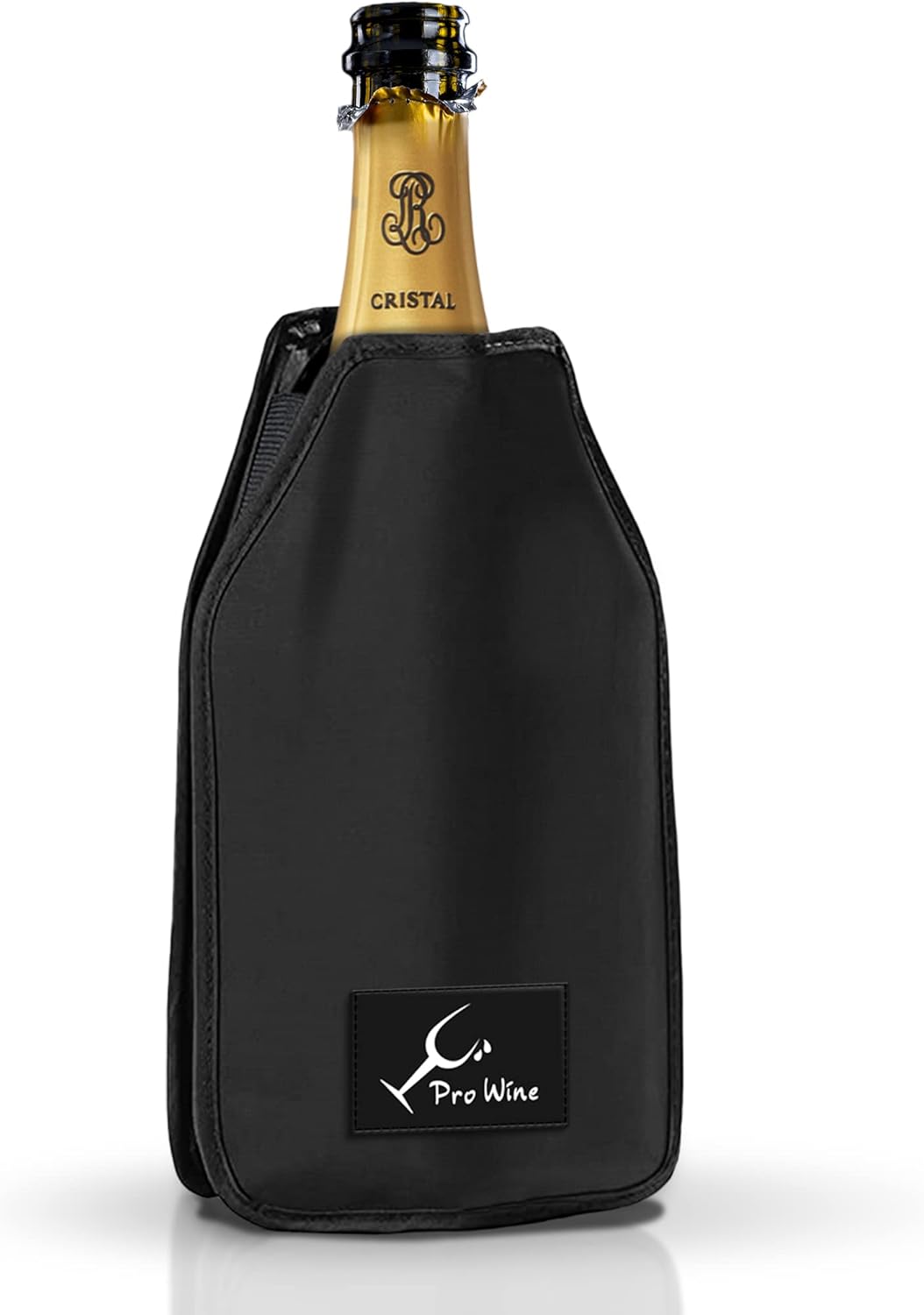 Thermal Bag for Wine or Champagne Bottles, Wine Cooler, for Cooling Table Wine Bottles, Bottle Ice, Water Resistant and Elastic Material (Black)