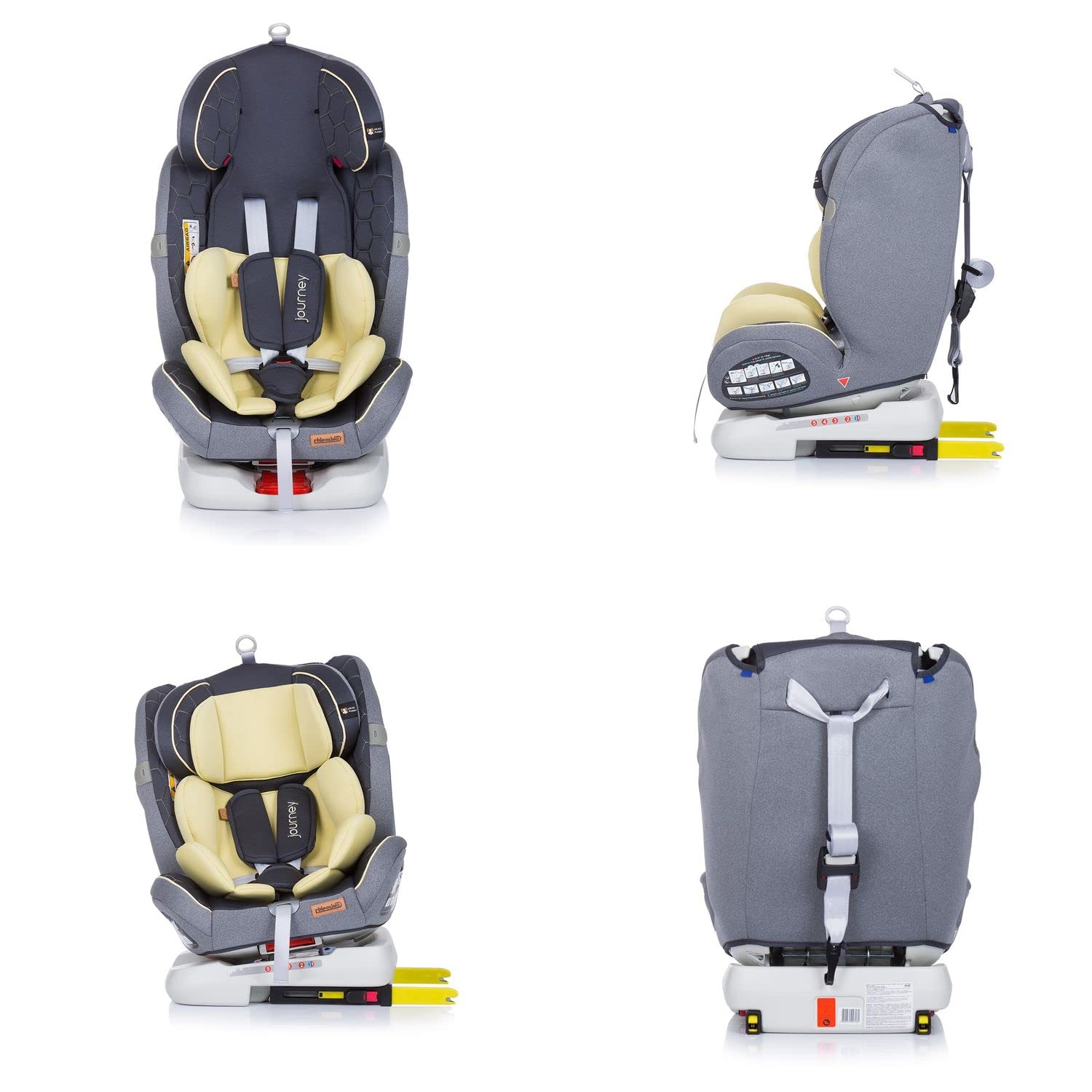 Chipolino, Kindersitz Journey, Gruppe 0+/1/2/3 (0-36 kg), Isofix, Top Tether, Farbe:gelb