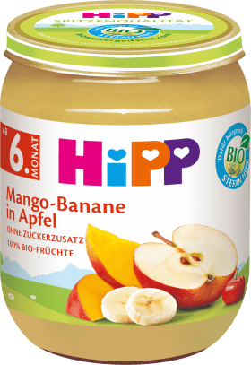 HiPP Fruits Mango-banana in apple from the 6th month, 160 g