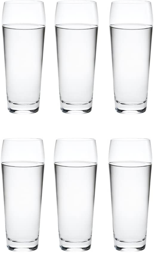 Holmegaard Perfection Water, 6pc Set, Water Glass, Juice Glass, Beer Glass, Highball Glass, Glass, Fine Glass, Clear, 330 ml, RDHG04802423