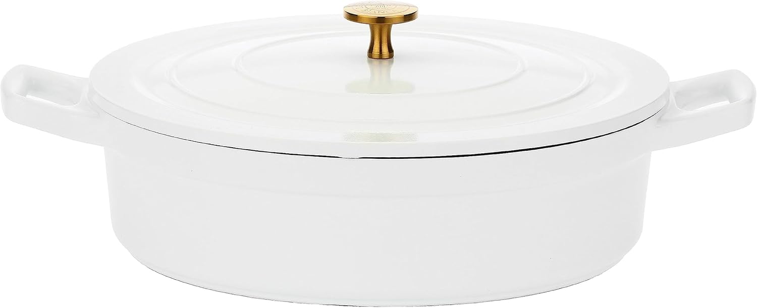 La Porcellana Bianca - Low Casserole Dish Diameter 28 cm with Lid Ribolle
