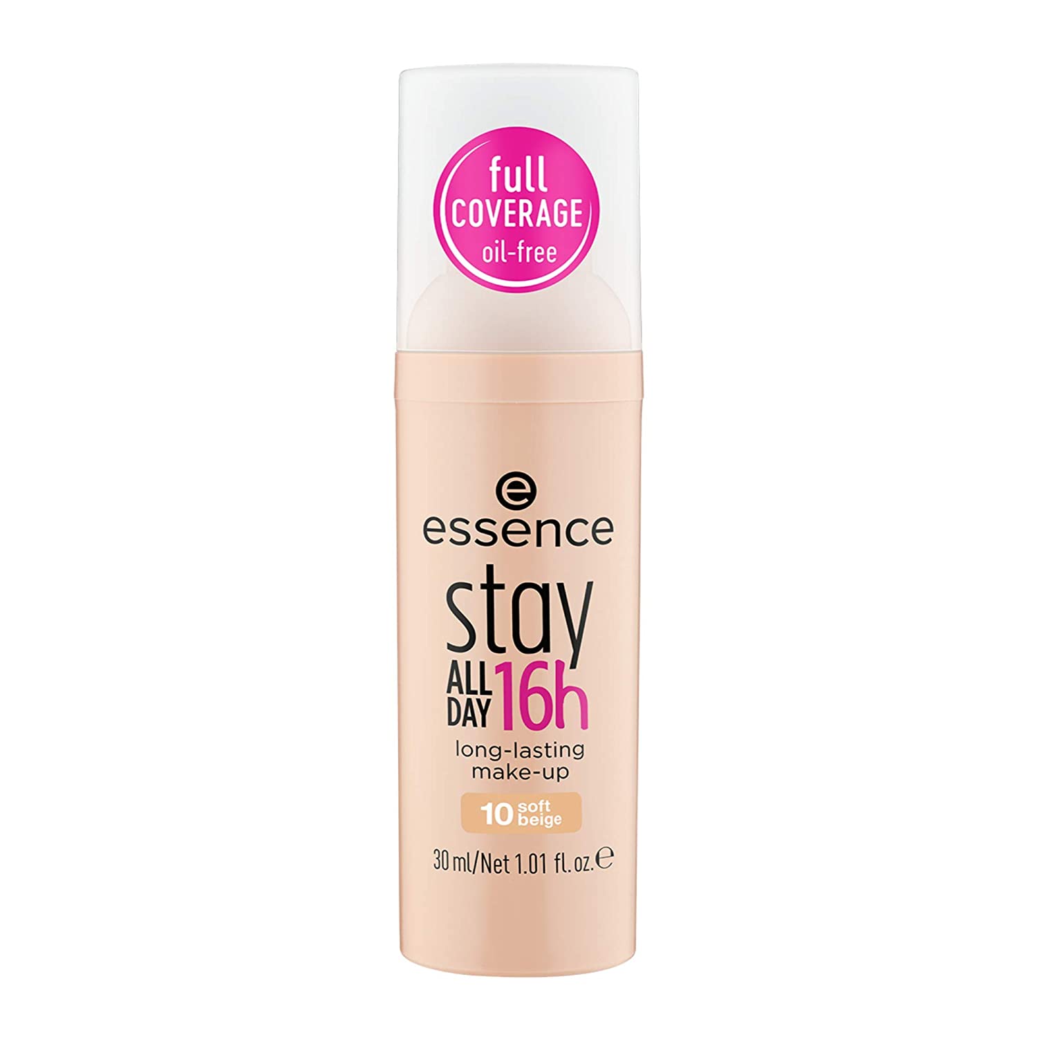 essence cosmetics essence stay All Day 16h Long-Lasting Make-Up, Foundation, Smudge-Proof, Waterproof, No. 10 Soft Beige, Nude for Combination Skin, Long-Lasting, Vegan, Oil-Free, Alcohol-Free (30 ml)