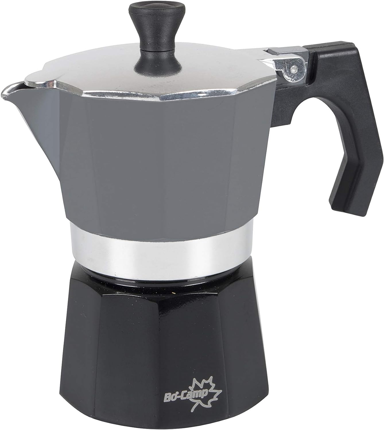 Bo-Camp Urban Outdoor Espresso Maker Percolator Coffee Maker Espresso Maker Espresso Pot Aluminium 2-6 Cups Gray