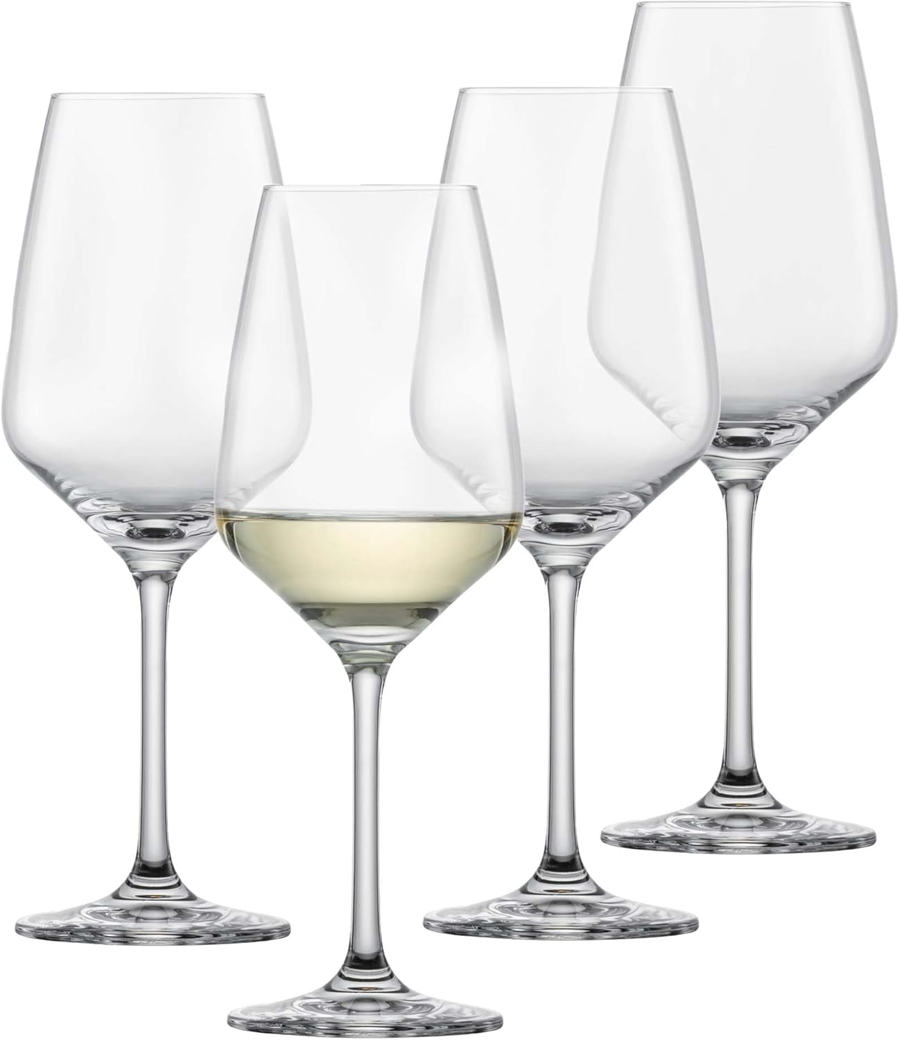 SCHOTT ZWIESEL Tulip White Wine Glass (Set of 4), Timeless Wine Glasses for White Wine, Dishwasher Safe Tritan Crystal Glasses, Made in Germany (Item No. 123609), Clear, Crystal