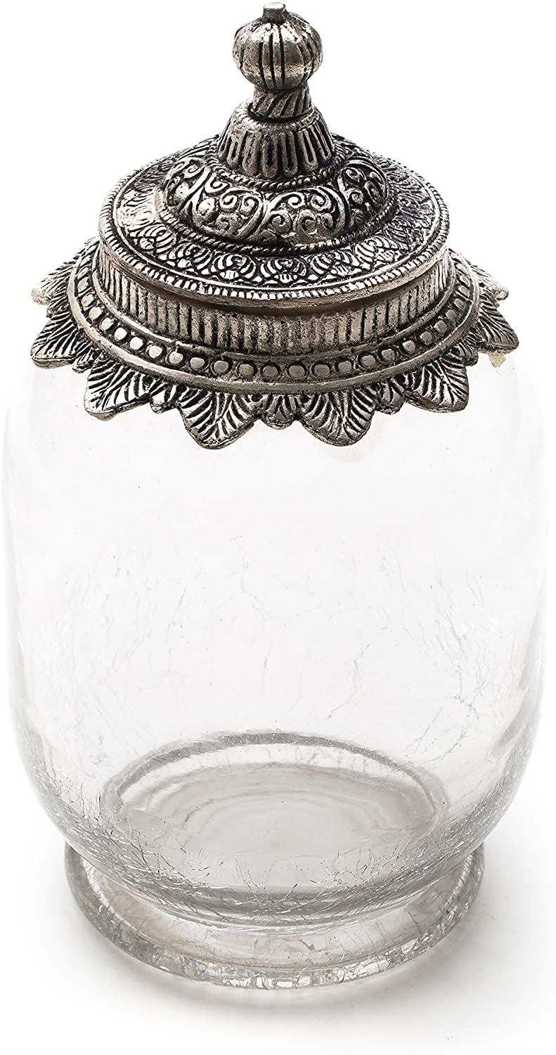 DARO DEKO Glass with Metal Lid Size L 22 cm - 1 Piece
