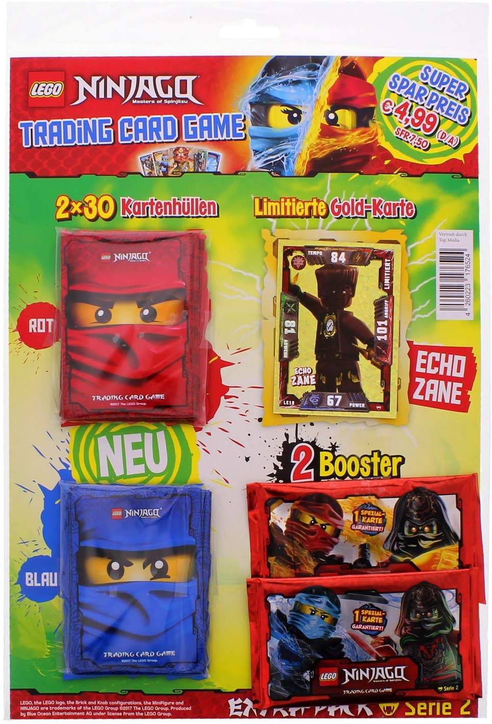Top Media Ninjago Masters Of Spinjitzu Extra Pack Series 2 Trading Card Game