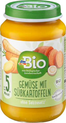 dmBio Vegetables with sweet potatoes from the 5th month, Demeter, 190 g