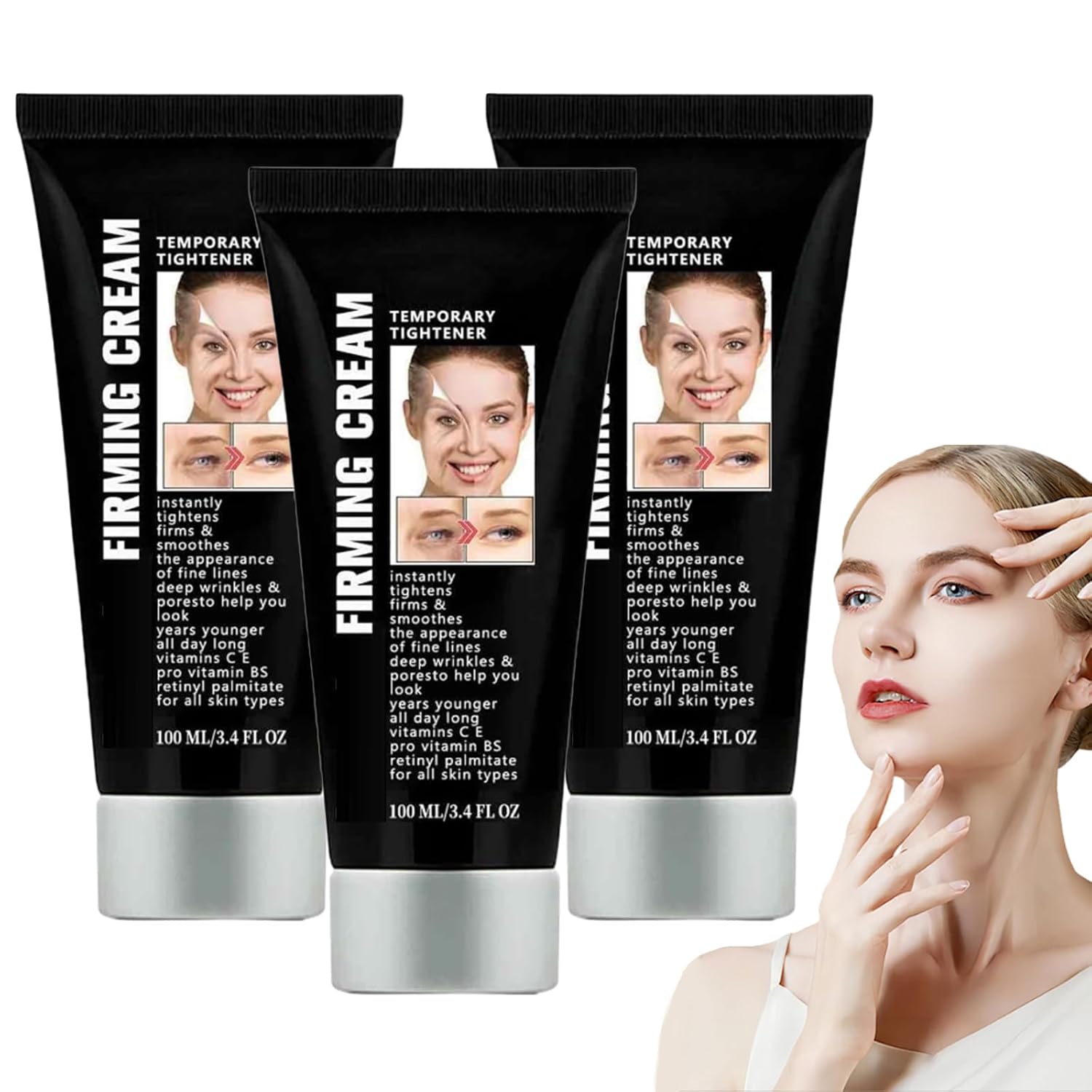 Generic Jorondy Firming Cream, 2025 Upgraded Anti-Wrinkle Skin Cream for Remove Wrinkles, Antiwrinkle Filler Serum Creams, Tightening Firming, Hydrating and Moisturiser (3 Pieces)