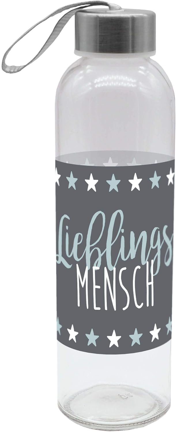 infinite by GEDA LABELS (INFKH) Drinking Bottle Favorite Person 500 ml Glass