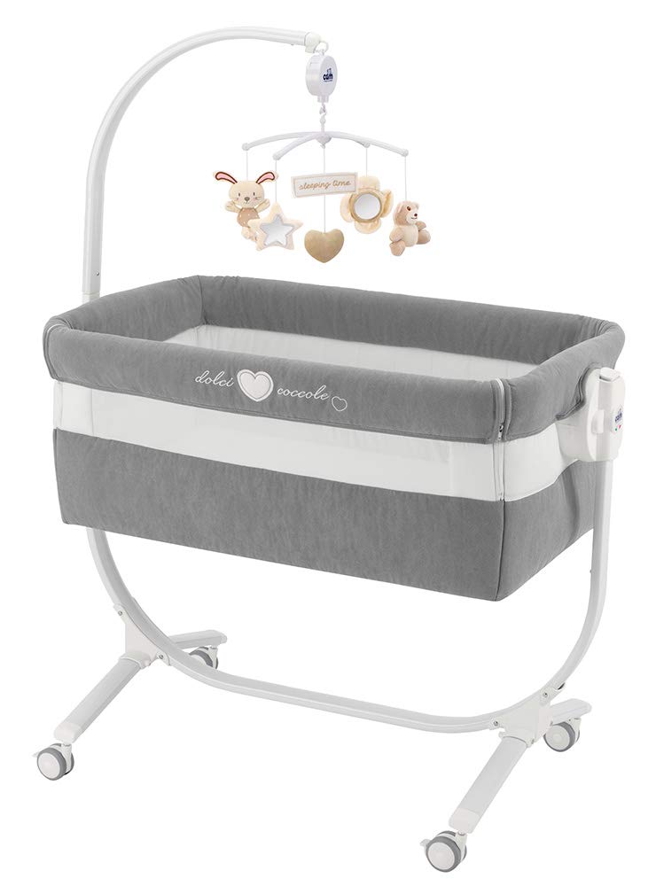 CAM Il mondo del bambino Cullami Cot with Anthracite Grey Motif