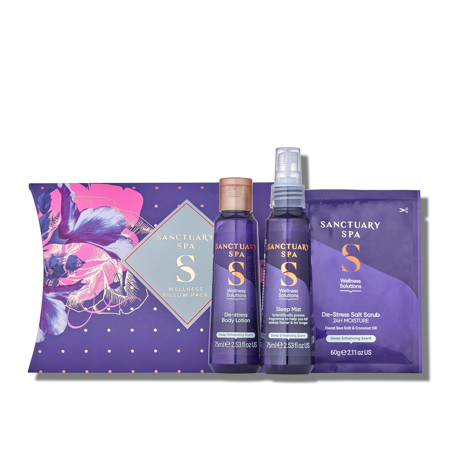 Sanctuary Spa Wellness Pillow Pack 210ml Vegan Beauty Gift Gifts for Women Gift for Her Birthday Gift Self Care Gift