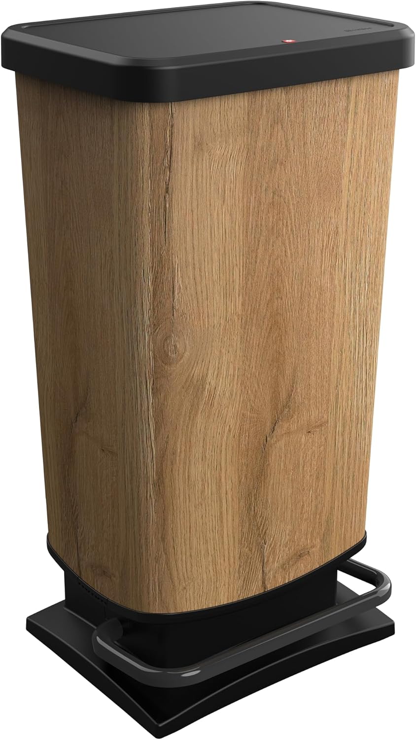 Rotho Paso 40-Litre Rubbish Bin with Lid, Recycled Polypropylene (PP) Plastic, BPA-Free, Wood Look (35.3 x 29.5 x 67.6 cm)