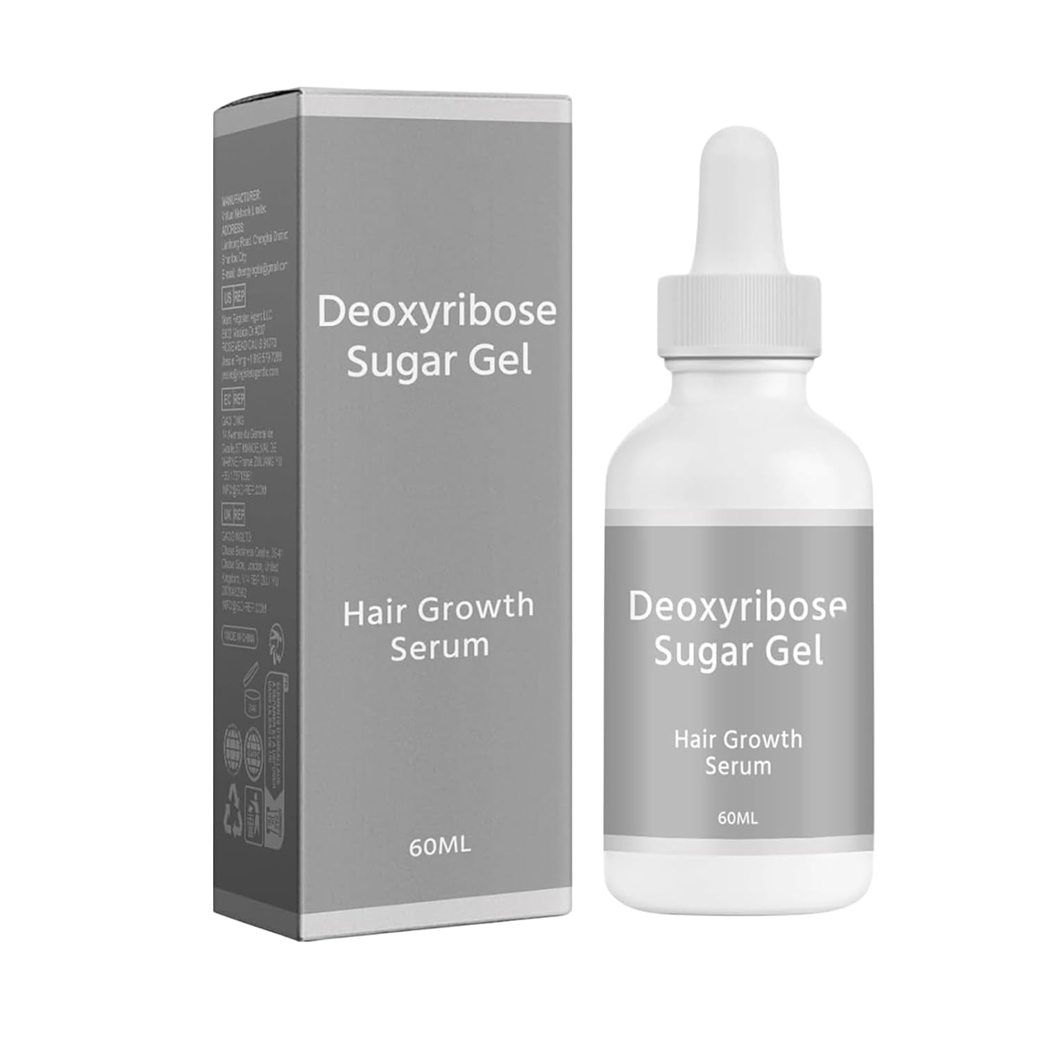 Yulokdwi Deoxyribose Sugar Gel for Hair Growth, 60 ml Deoxyribose Hair Growth Serums, Thickening Gel Strengthens, Hair Growth Oil for Strengthening Hair, Mild Hair Oil for Men and Women