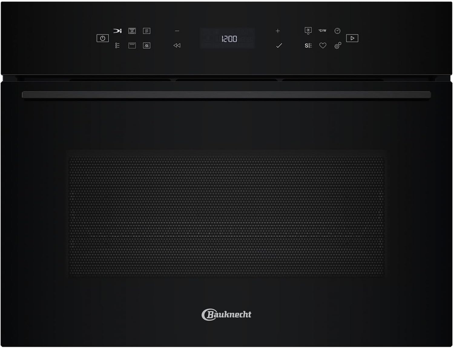 Bauknecht BMP7O7TK Built-in Microwave with Grill and Hot Air Black Glass