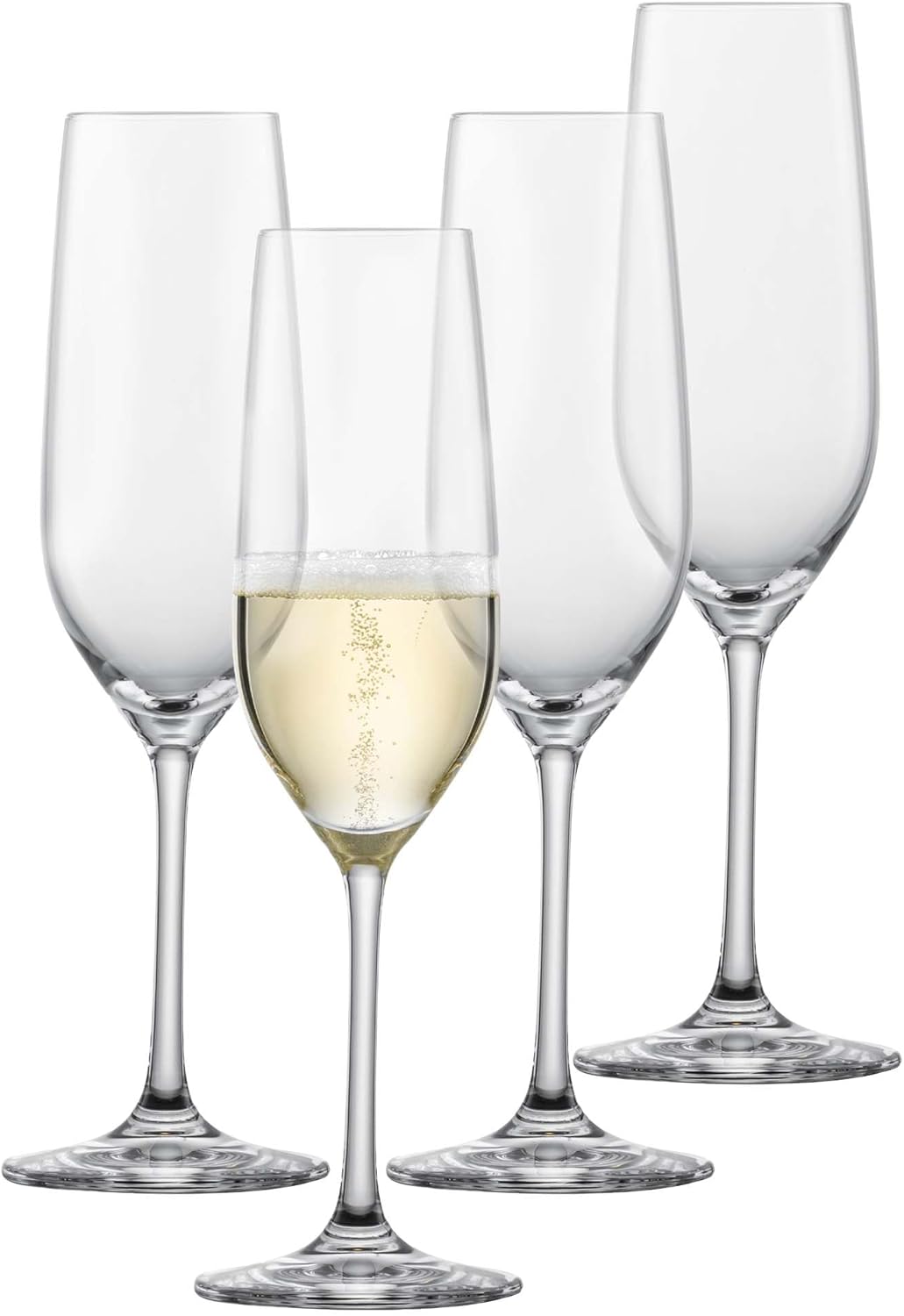 SCHOTT ZWIESEL Forté Champagne Glasses (Set of 4), Timeless Prosecco Glasses with Moussing Point, Dishwasher Safe Tritan Crystal Glasses, Made in Germany (Item No. 123616)