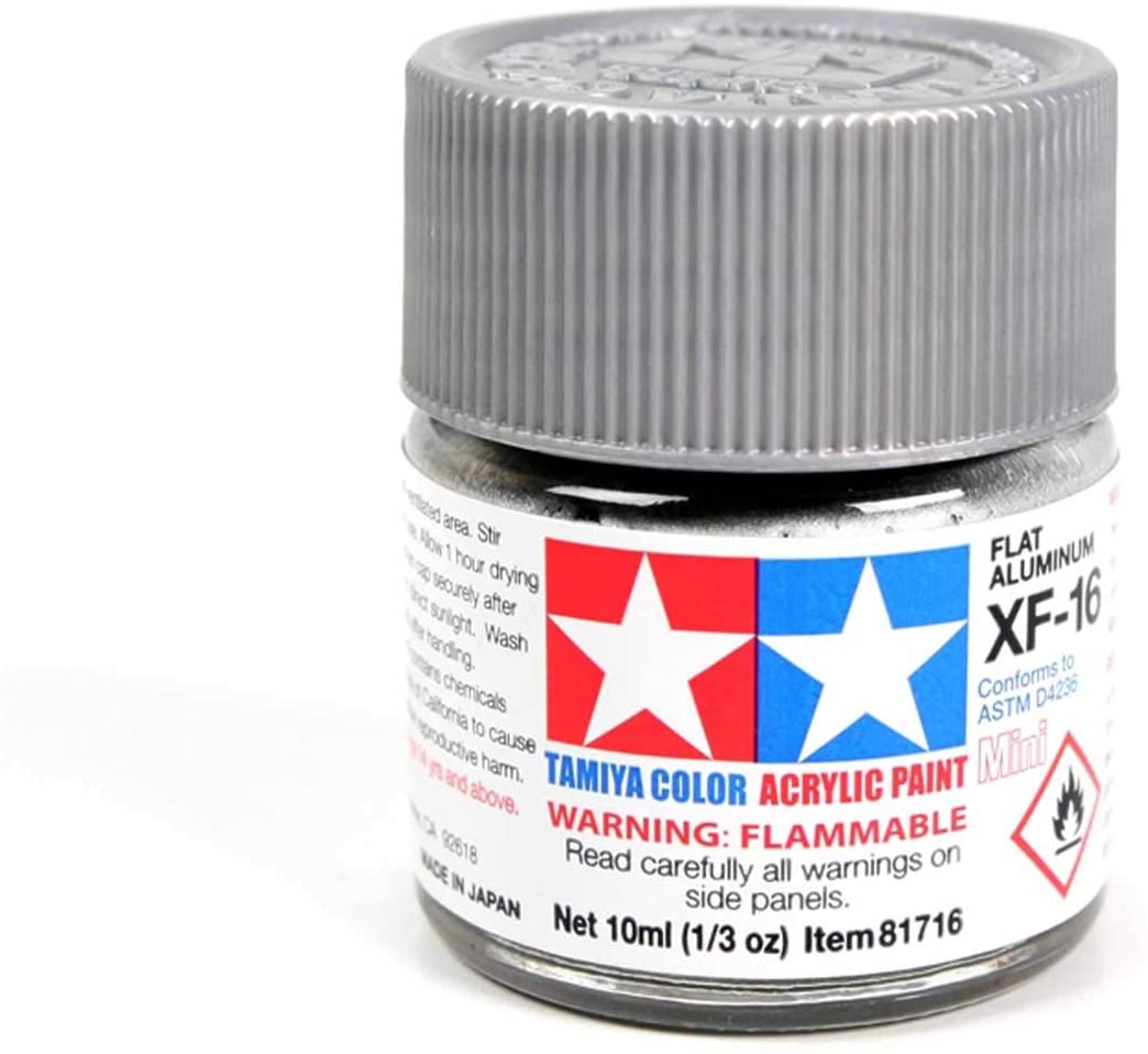 Tamiya XF 16th 81716 Acrylic Paint Mini, Matt Aluminium Small Bottle 10 ml