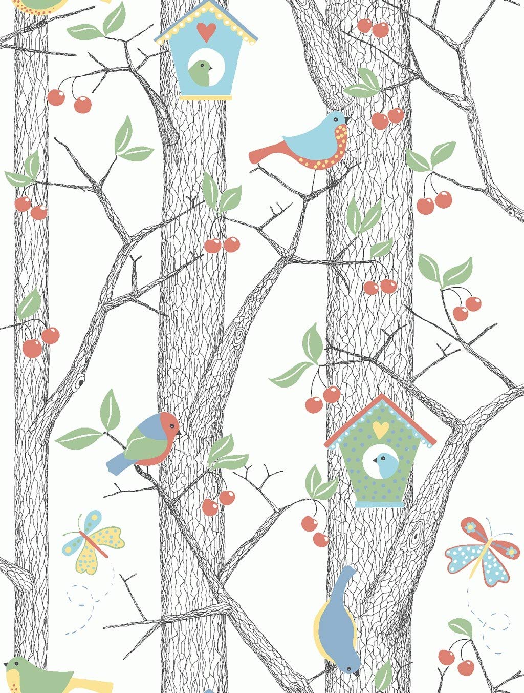 Borastapeter Scandinavian Designers Mini 6261 Cherry Friends