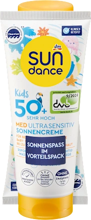 SUNDANCE Sunscreen Kids MED ultra sensitive SPF 50+ (2 pieces), 200 ml