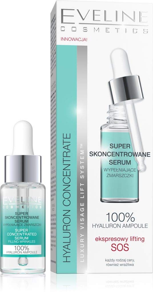 Eveline Cosmetics cosmetics EVELINE HYALURON & COLLAGEN Super Concentrated Wrinkle Feel Serum 18 ml