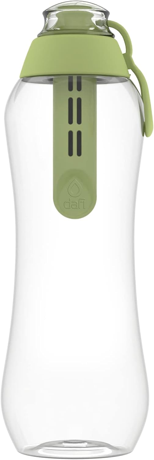 DAFI Store DAFI Water Bottle with Filter 0.5 L, Pistachio - Water Bottle with Water Filter, BPA-Free, Sports Bottle with Filtered Water for Travel - Filter Bottle Outdoor + Activated Carbon Filter