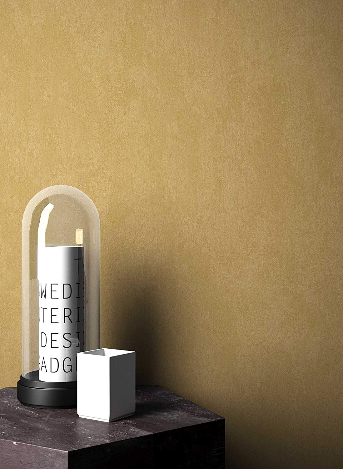 Newroom Design Newroom Graphic Gold Geometric Graphic Graphic Non-Woven Wallpaper Modern I