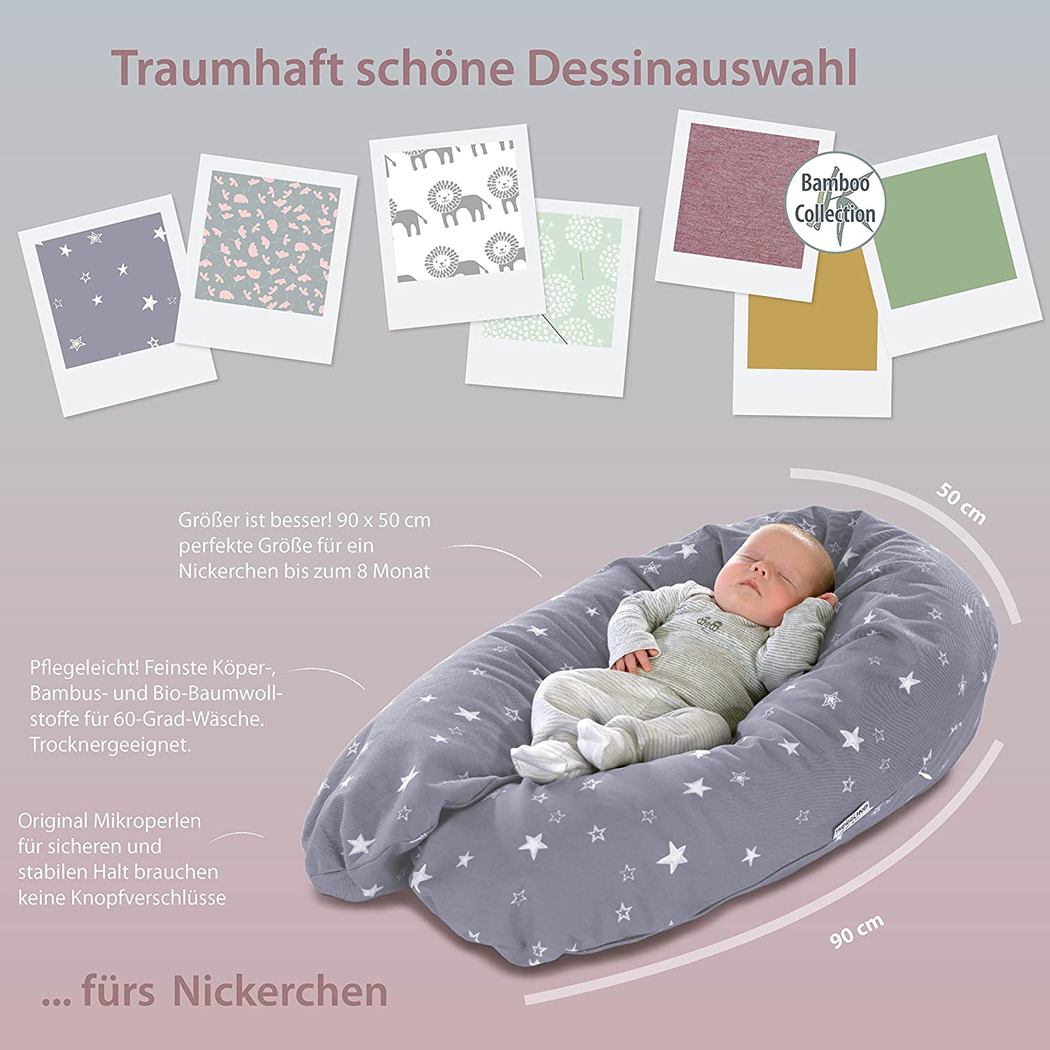 The Original Theraline Pregnancy and Breastfeeding Pillow Filled with Sand-Like Original Micro-Beads - Comes with Outer Cover,190 cm