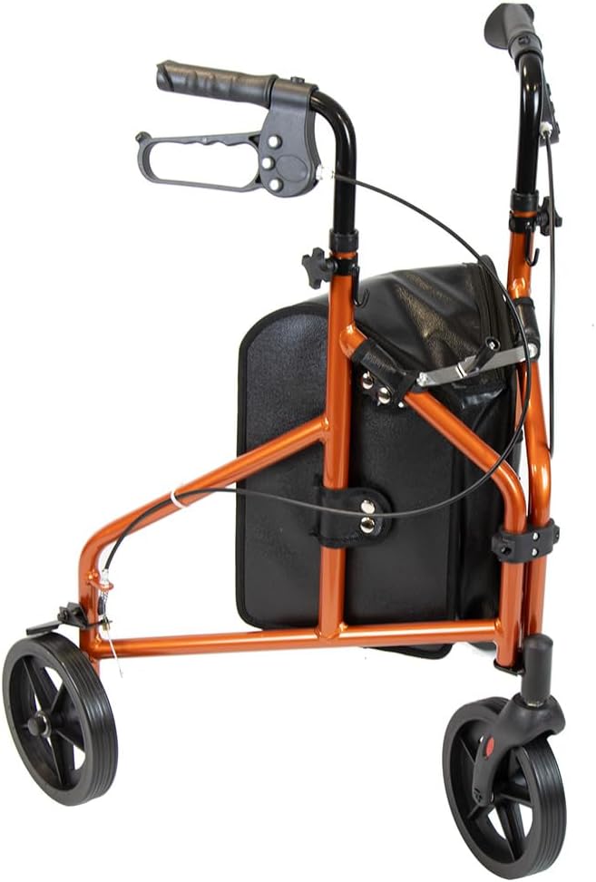 NRS Healthcare NRS 3 Wheel Aluminium Rollator Orange