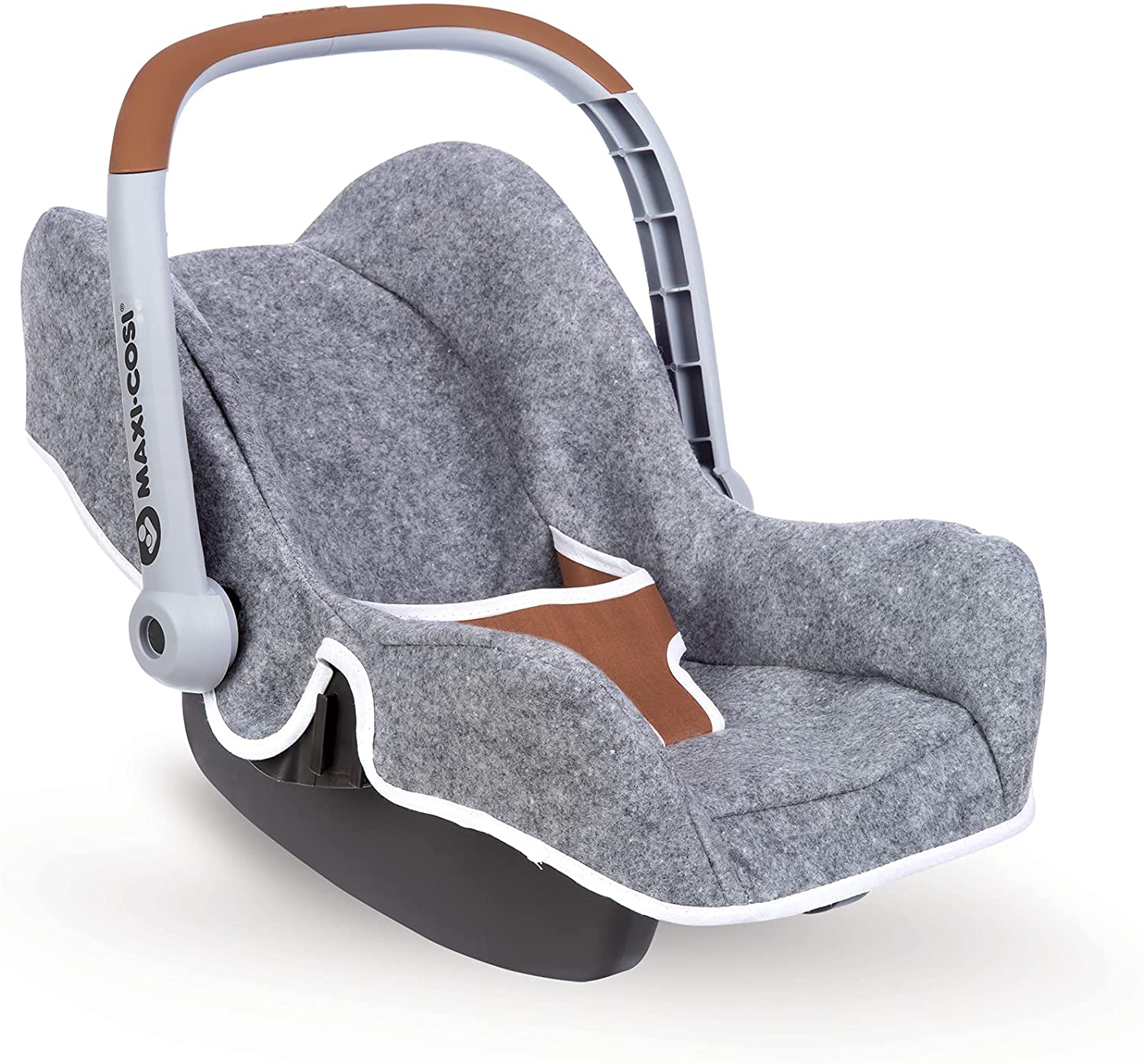 Smoby - Maxi-Cosi car seat - car seat with carry handle in original Maxi-Cosi design, doll accessories for dolls up to 42 cm, for children from 3 years, grey
