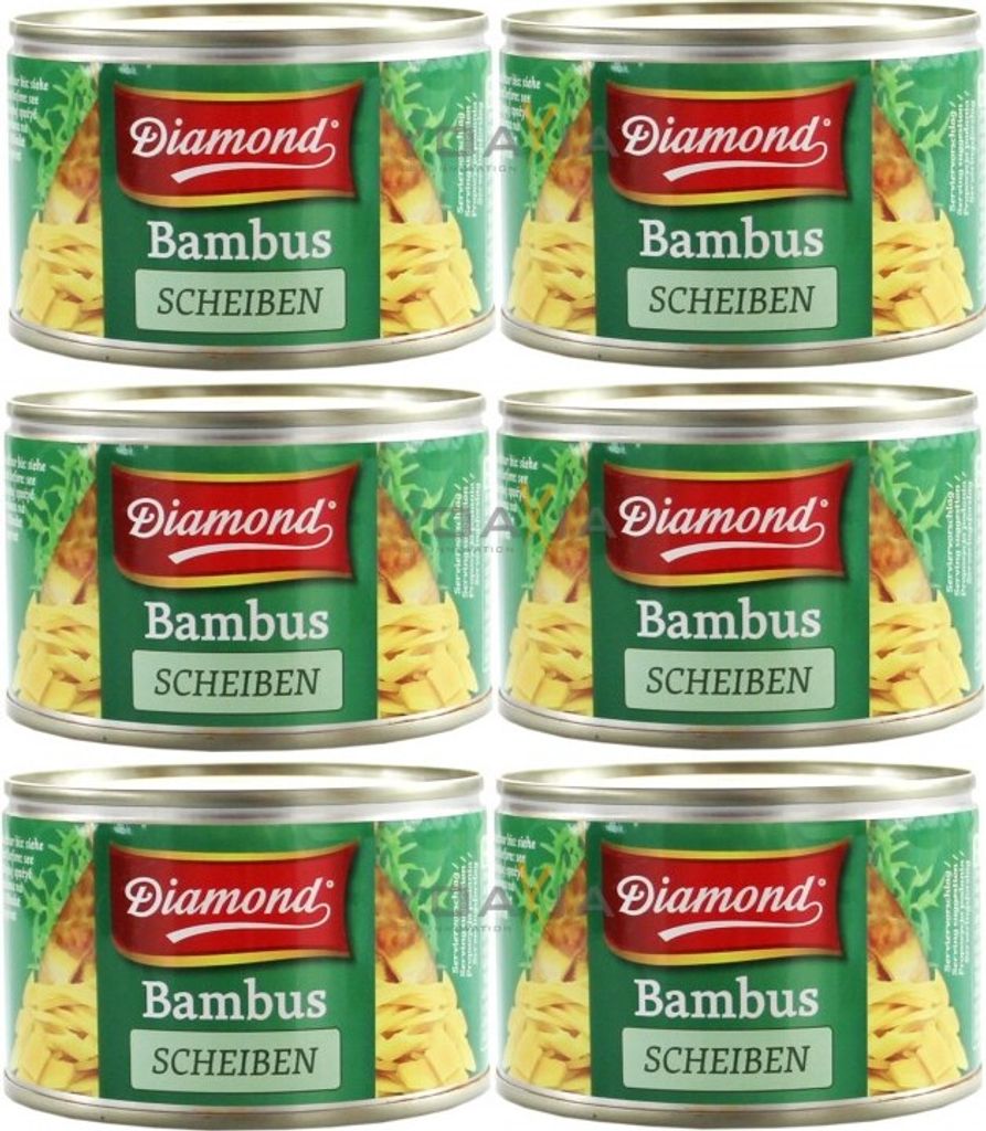 6-pack Diamond Bamboo Shoot Slices (6 x 227g / 140g drained weight) | Bamboo Slices 1502g