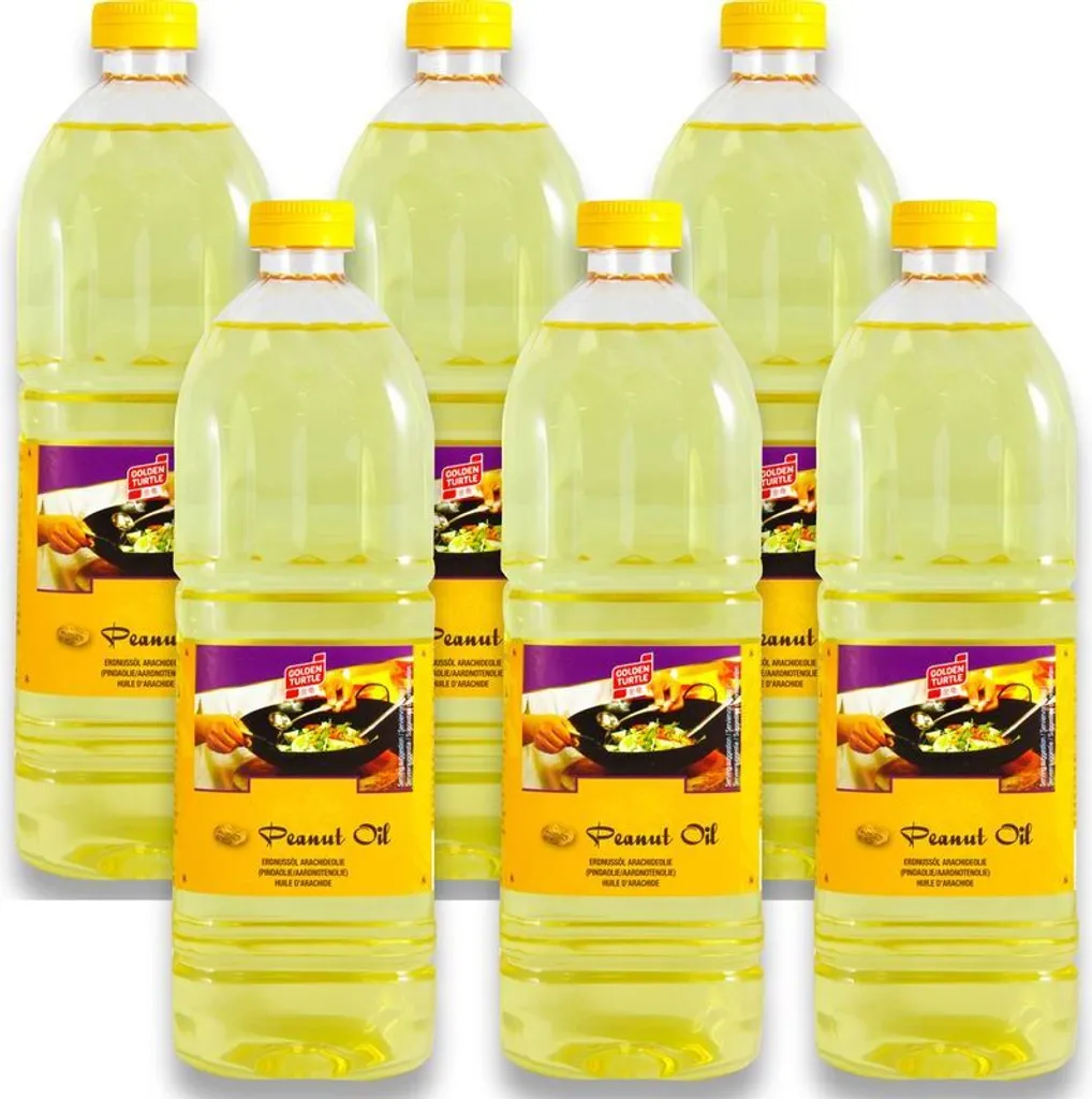 Golden Turtle Pack of 6 Peanut Oil (6x 1L) | Arachid Olie | Peanut oil