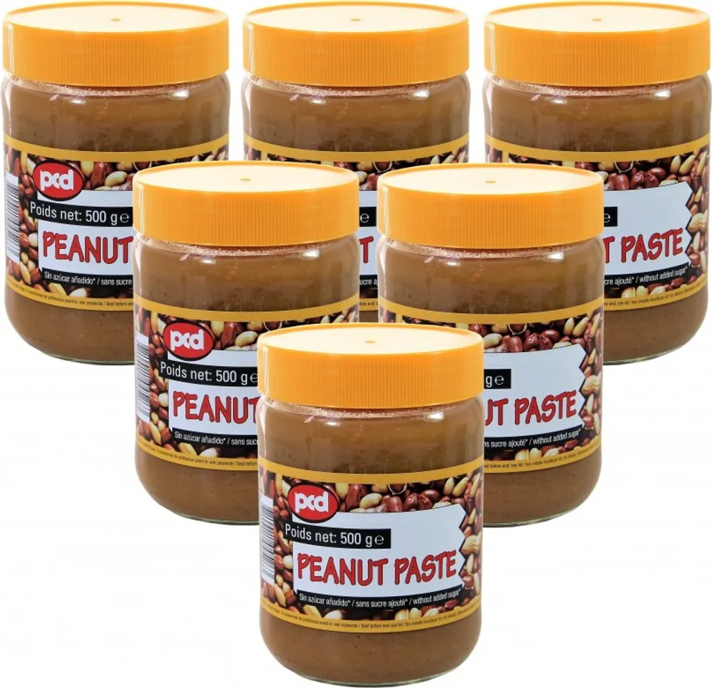 Swartberg 6-pack of pcd peanut butter WITHOUT ADDED SUGAR (6 x 500g) | Peanut Paste | Peanut Paste without added sugar