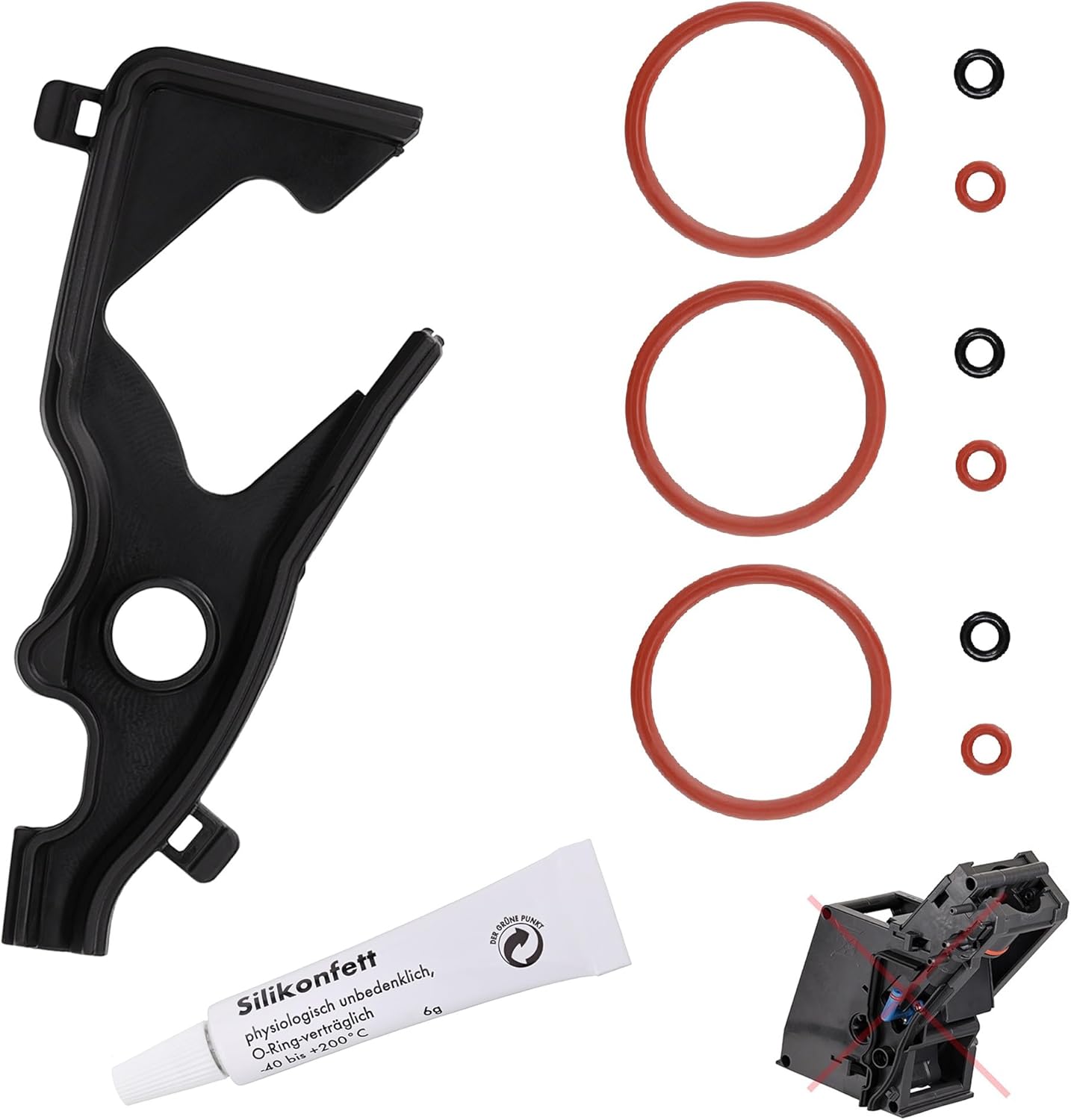 Snapworld-Kaffee Snapworld Coffee Care Kit Seal O-Ring Compatible with Siemens EQ 5 EQ6 EQ7 EQ8 Bosch Vero Neff & Gaggenau for Fully Automatic Coffee Machines, Profile Seal for Brewing Group Outlet Nozzle + 6 g