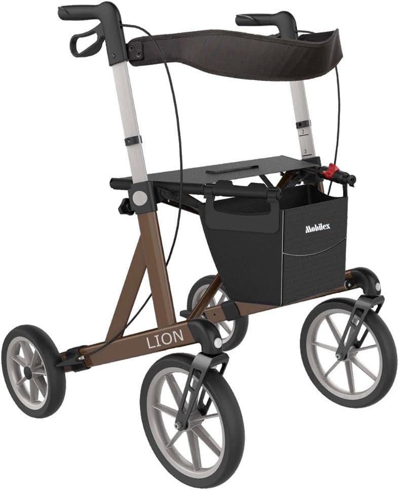 MOBILEX Lion Outdoor Rollator 55 cm Metallic Brown