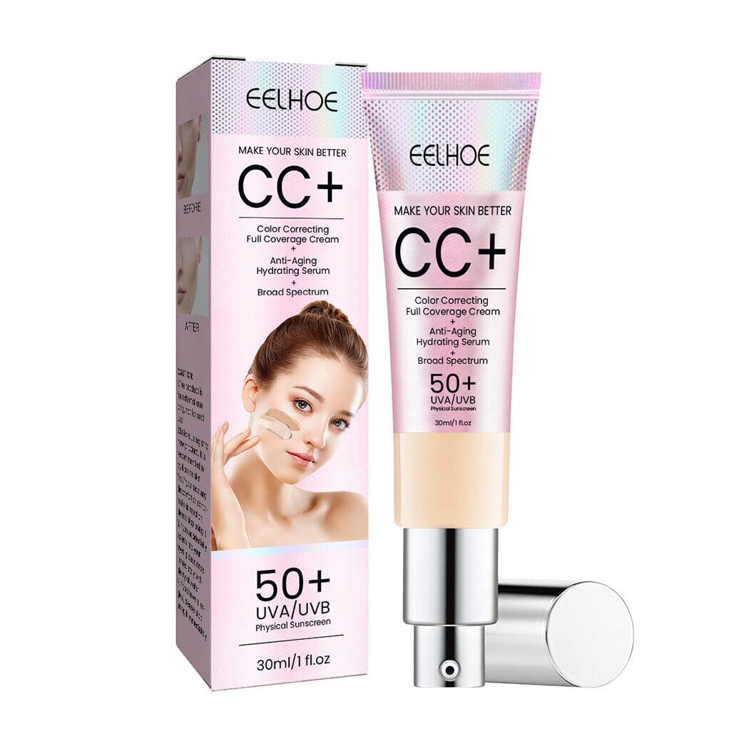 Generic CC+ Color Correcting Cream Full Coverage Hydrating Serum SPF 50+ Sun Protection (Bright White)