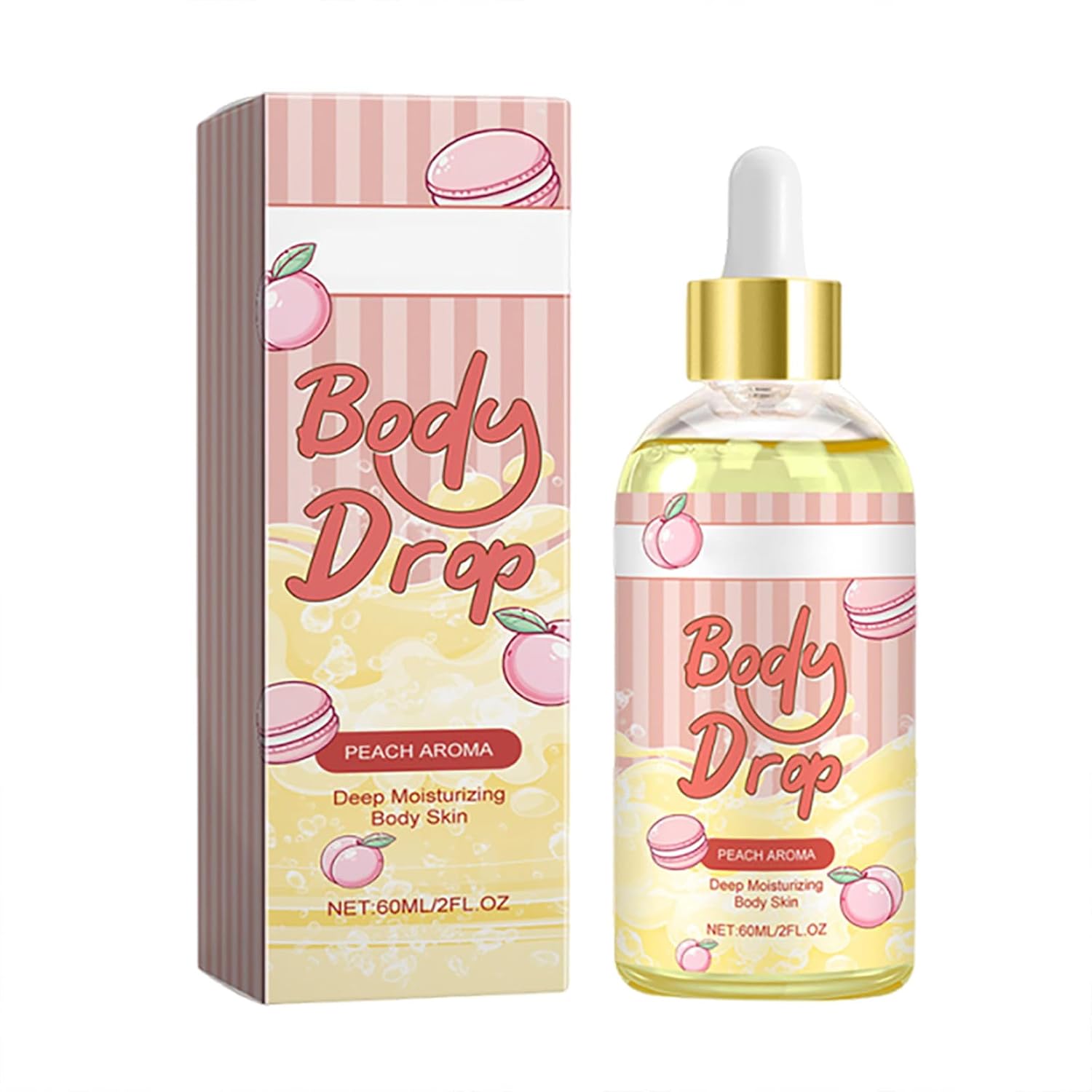 Generic Body Oil Moisturises, Soothes the Skin, Natural Fragrance, Suitable for Full Body Skin Care, 1 Piece, 60 ml BgH278 (Yellow, One Size)