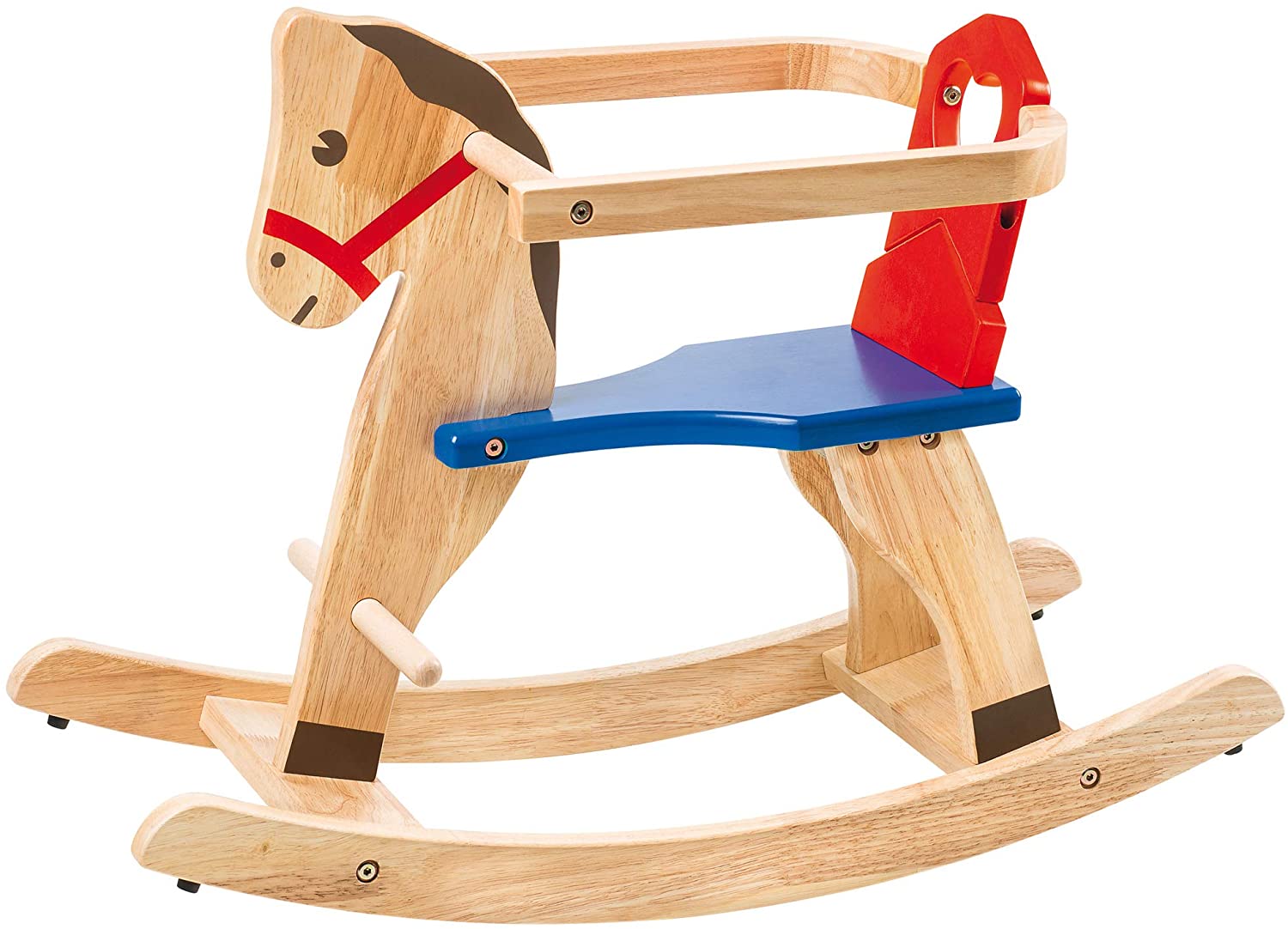 Slow Toys Slow Toy - Selegiochi Rocking Horse, Brown, Blue, Red, Nv39582