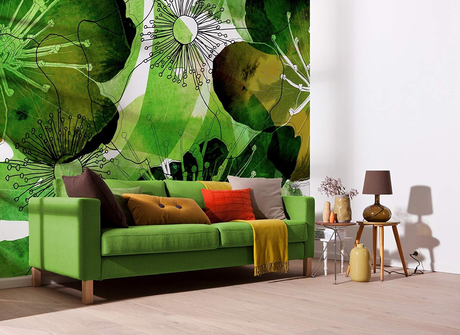 Komar Non-Woven Wallpaper "Aquarell – 350 X 250 Cm, 7 Tracks