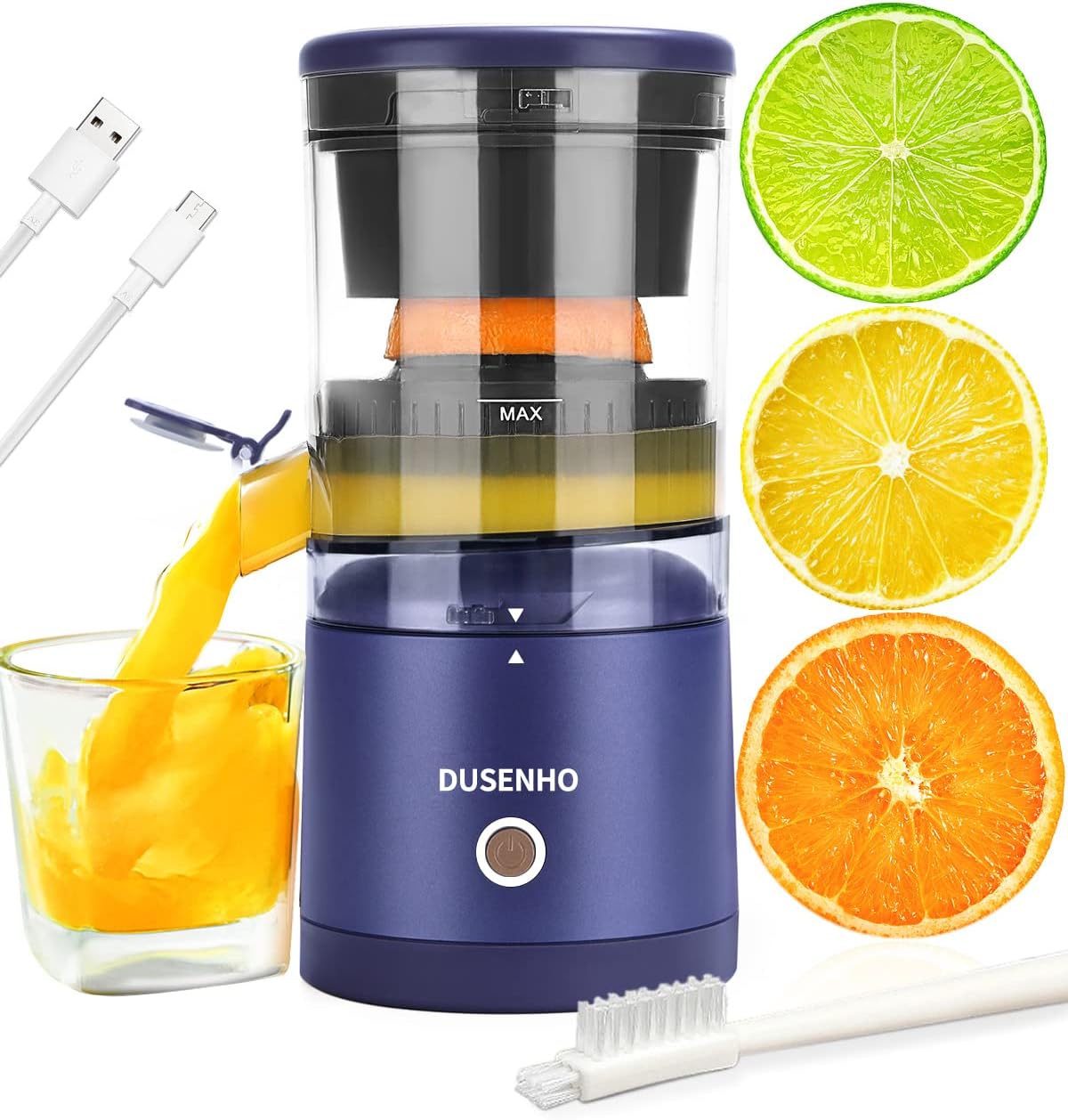 Lemon Squeezer Electric Juicer Electric Orange Juicer Citrus Juicer Portable USB Charging Juicer Juicer for Orange, Lemon, Citrus Fruits