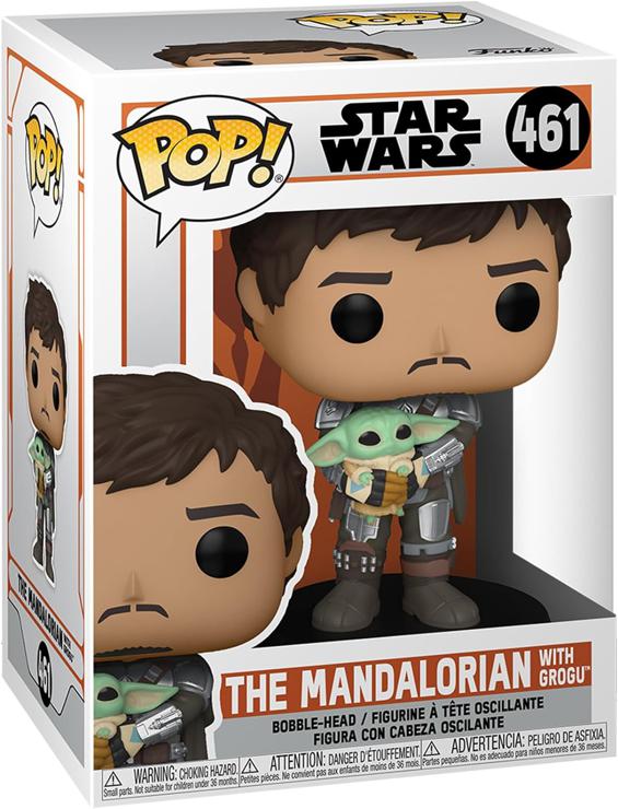 Funko Pop! Star Wars: The Mandalorian - Mando Holding Grogu (The Child, Baby Yoda) - Vinyl Collectible Figure - Gift Idea - Official Merchandise - Toy for Children and Adults - TV Fans