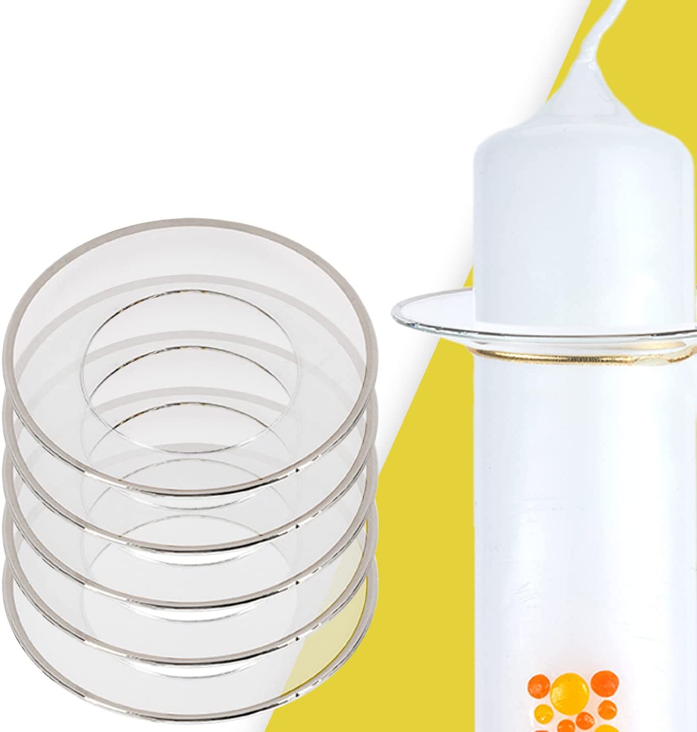 WIKAKERZEN Drip Catcher for Candles or Drip Protection for Tapered & Taper 