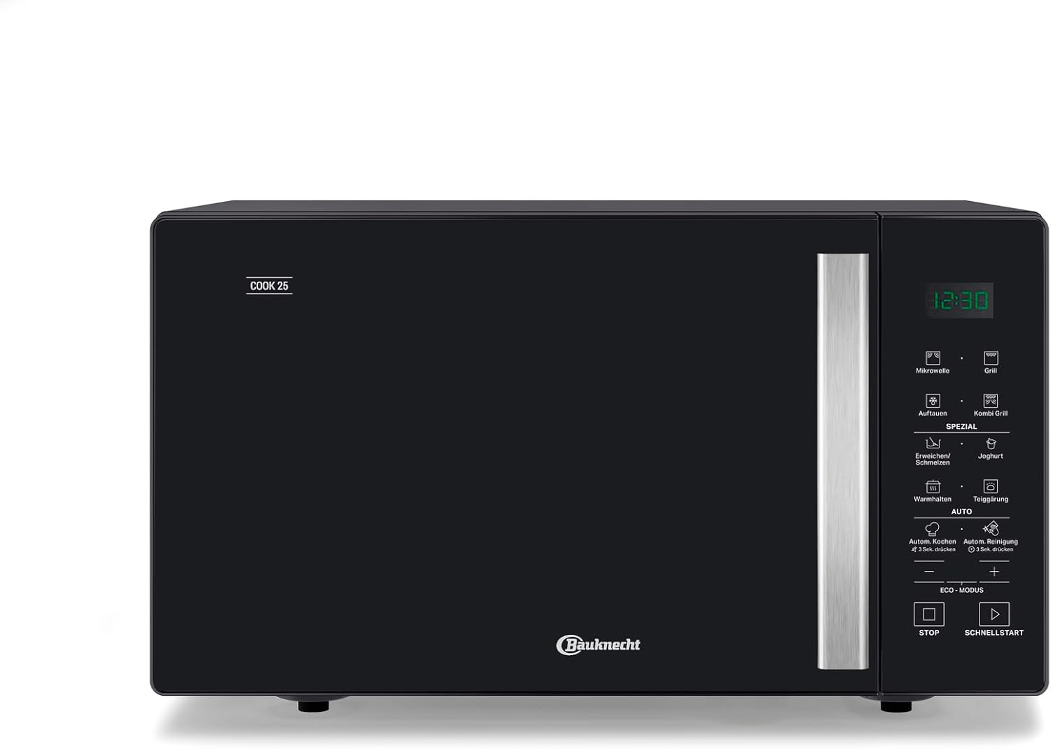 Bauknecht MWK 253 B Microwave / 25 L Cooking Chamber / Automatic Programs / Melting Function / Combination Grill and Microwave / Quick Start Function (Rapid Start) / RapidDefrost Defrost Function / Warming Level
