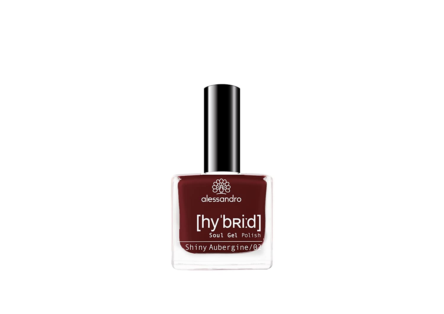 alessandro Hybrid Varnish Shiny Aubergine Dark Crimson Red in Just 3 Steps Perfect Nails without LED Lasts up to 10 Days 8 ml, ‎shiny