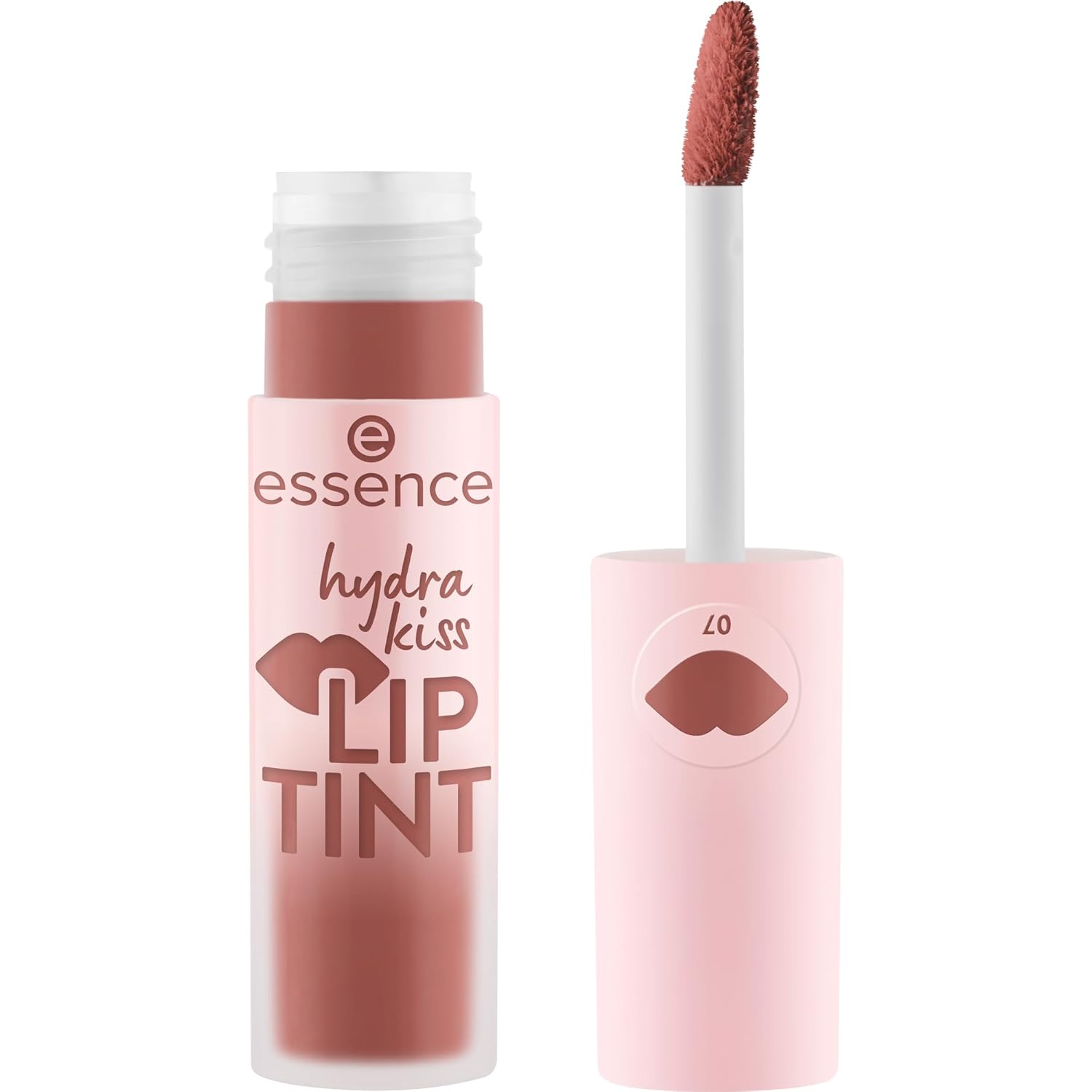 essence hydra kiss lip ink lipstick, no. 07, red, long-lasting, coloring effect, natural, shiny, vegan, no parabens, no microplastic particles, nanoparticles free, pack of 3 (3 x 4 ml)