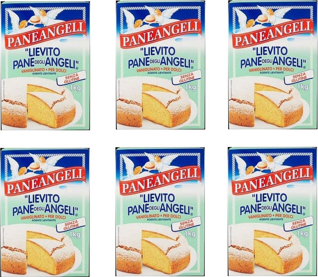 Caputo 6x Cameo Paneangeli Lievito Vanigliato per Dolci Italian Vanilla Yeast for Cakes Gluten-Free 1Kg Baking Mix 6000g